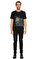 St. Nian Baskı Desen Siyah T-Shirt #2