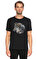 St. Nian Baskı Desen Siyah T-Shirt #3