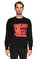 St. Nian Baskı Desen Siyah Sweatshirt #3