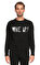 St. Nian Baskı Desen Siyah Sweatshirt #1