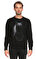 St. Nian Baskı Desen Siyah Sweatshirt #3