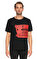 St. Nian Baskı Desen Siyah T-Shirt #1