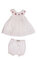 Baby Dior Çiçek İşlemeli Beyaz Elbise #1