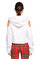 Happy Roseberry Kapüşonlu Omuz Dekolteli Beyaz Sweatshirt #4