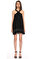 Thomas Wylde Çapraz Yakalı Mini Siyah Elbise #1