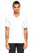 Michael Kors Collection V Yaka Beyaz T-Shirt #3