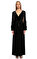 Zeynep Erdogan Kadife Yarasa Kollu Uzun Siyah Gece Elbisesi #1