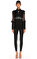Ferre Dik Yaka Kolları Transparan İşleme Detaylı Siyah Gömlek #2