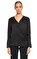 Full Figure Kruvaze Siyah Bluz #3