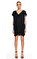 Catherine Malandrino Degaje Yakalı İşleme Detaylı Mini Siyah Elbise #1