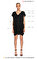 Catherine Malandrino Degaje Yakalı İşleme Detaylı Mini Siyah Elbise #6