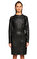 Arzu Kaprol Deri İşleme Detaylı Siyah Elbise #2