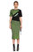 DB Deniz Berdan Neon File Detaylı Yeşil Elbise #1