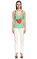 Fornarina Jeans Çizgili Yeşil Beyaz T-Shirt #2