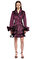 Recep Demiray Fırfırlı Mini Bordo Elbise #1