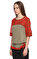 Fornarina Jeans Çiçek Desenli Kırmızı Gri Bluz  #4