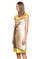 Elie Tahari Diz Üstü Sarı Bej Elbise #3