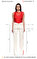 MSGM Geniş Kesim Beyaz Kırmızı Pantolon #7