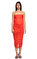Just Cavalli Straplez Midi Kırmızı Elbise #1