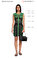 Just Cavalli Desenli Mini Yeşil Elbise #6
