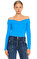 Karen Millen Kayık Yaka Mavi Bluz #2