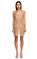 Alberta Ferretti Dantel İşlemeli Mini Ten Rengi Elbise #1