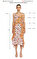 Kenzo Çiçek Desenli Midi Pembe Turuncu Elbise #6