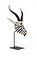 Lladro Antilop Maskesi Heykel Siyah- Altın  #4