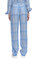 Victoria Beckham Kareli Geniş Kesim Mavi Pantolon #3