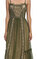 Alberta Ferretti Dantelli Yeşil-Pudra Uzun Elbise #6