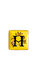Alphabet H Harfli Kare Dekoratif Tabak 12 cm  #1