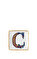 Alphabet C Harfli Kare Dekoratif Tabak 12 cm  #1