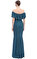 Zac Zac Posen Petrol Yeşili Gece Elbisesi #3