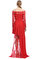 Alexander McQueen Kırmızı Gece Elbisesi #3