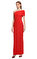 Solace London Kırmızı Uzun Elbise  #2