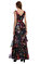 Marchesa Note Renkli Gece Elbise #3