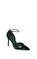 Black Suede Yeşil Topuklu Ayakkabı #2