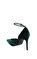 Black Suede Yeşil Topuklu Ayakkabı #3