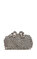 Silver Embellished Bow Clutch Çanta #1