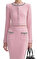 Pink Embellished Knit Midi Etek #4
