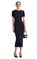 Navy Embellished Knit Midi Etek #1