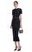 Navy Embellished Knit Midi Etek #2