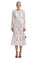 White Lace Embellished Midi Elbise #1