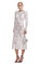 White Lace Embellished Midi Elbise #2