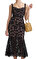 Black Fine Lace Midi Elbise #4