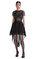Black Dot Mesh Mini Elbise #1