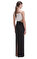 Black And White Crepe Maxi Elbise #3