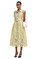 Yellow Lace Collared Midi Elbise #2