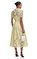 Yellow Lace Collared Midi Elbise #3