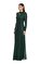 Green Rhinestone Mesh Cut Out Maxi Elbise #3